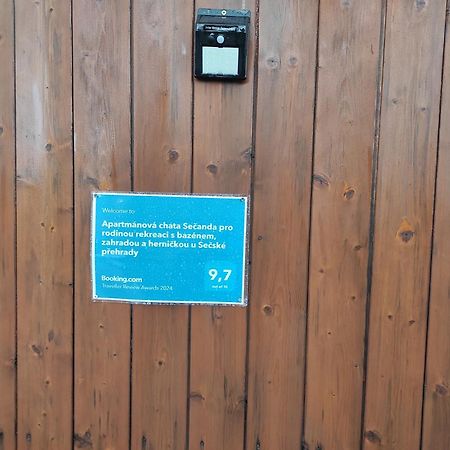 Apartmanova Chata Secanda S Bazenem, U Secske Prehrady Eksteriør billede